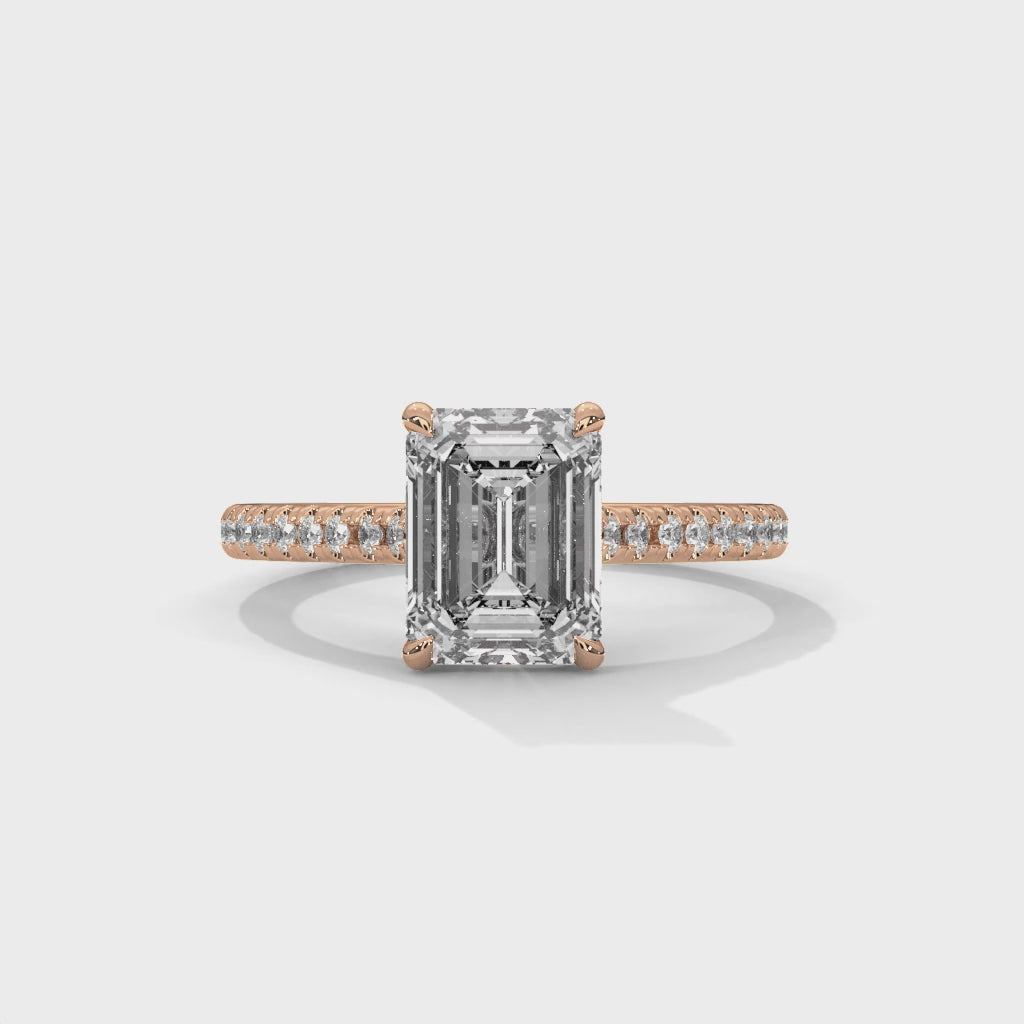 14K Rose Gold 18K Rose Gold Emerald