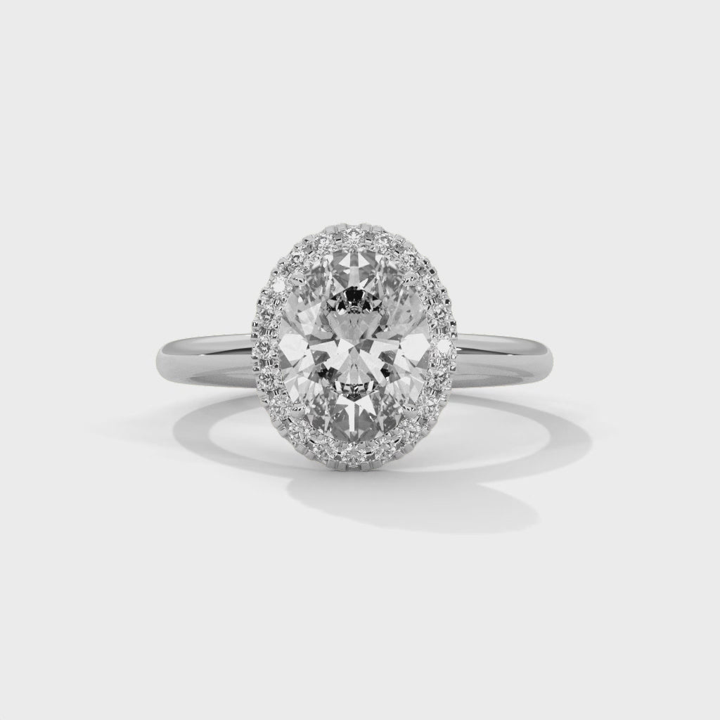 14K White Gold 18K White Gold Platinum Oval