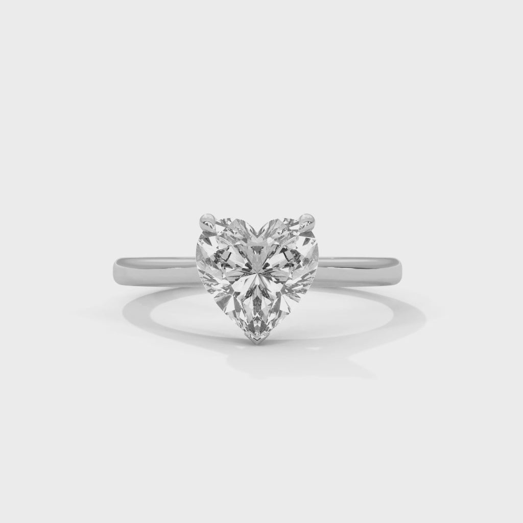 14K White Gold 18K White Gold Platinum Heart