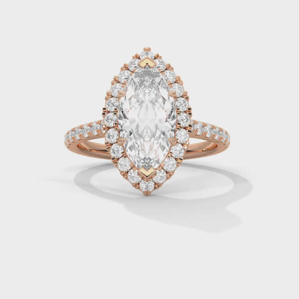 14K Rose Gold 18K Rose Gold Marquise