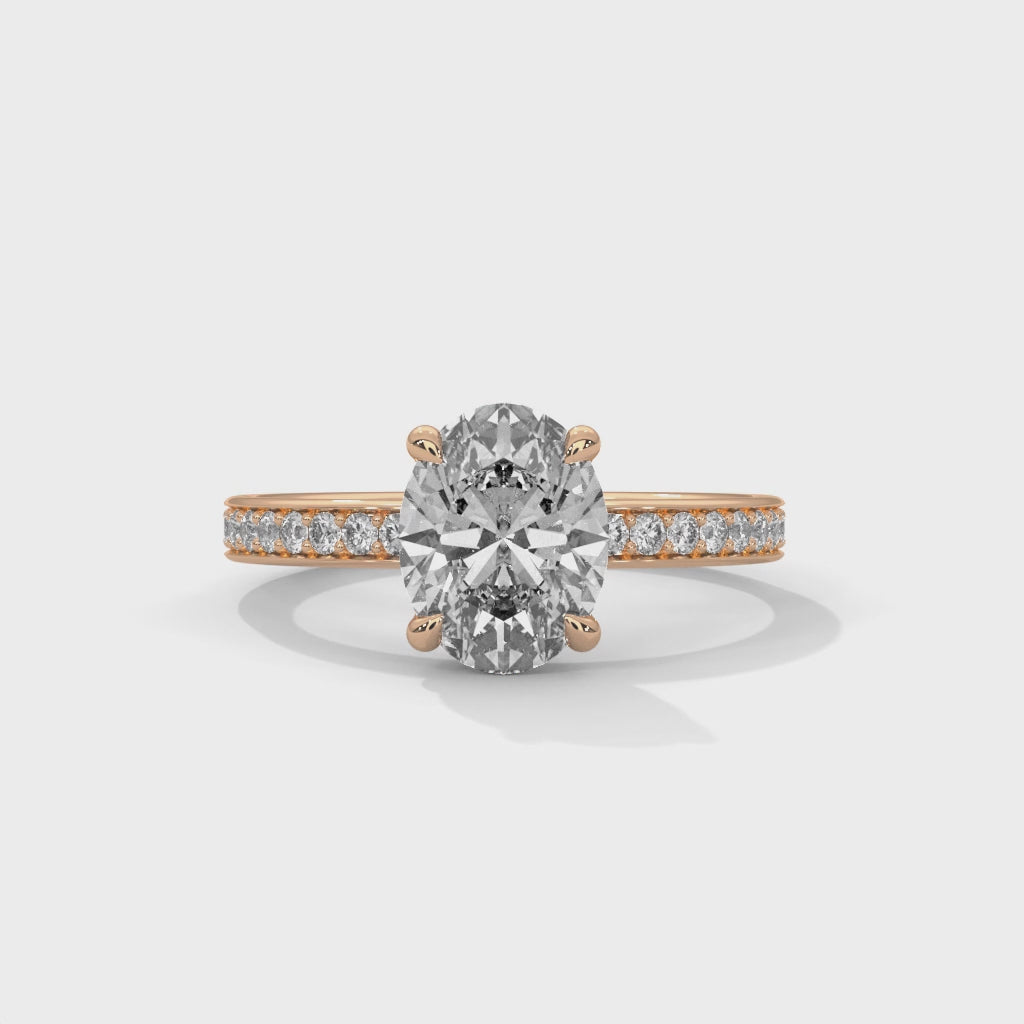 14K Rose Gold 18K Rose Gold Oval