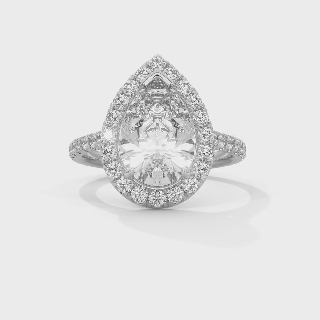 14K White Gold 18K White Gold Platinum Pear