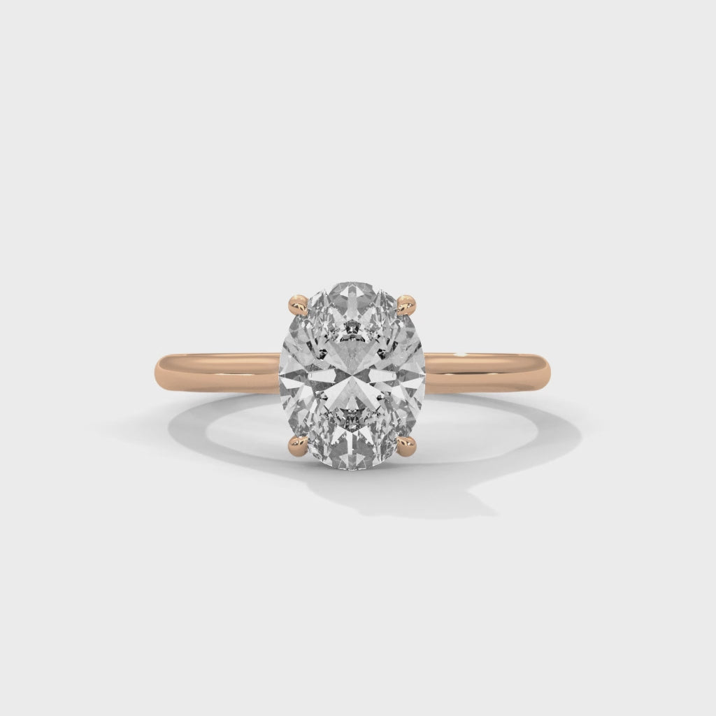 14K Rose Gold 18K Rose Gold Oval