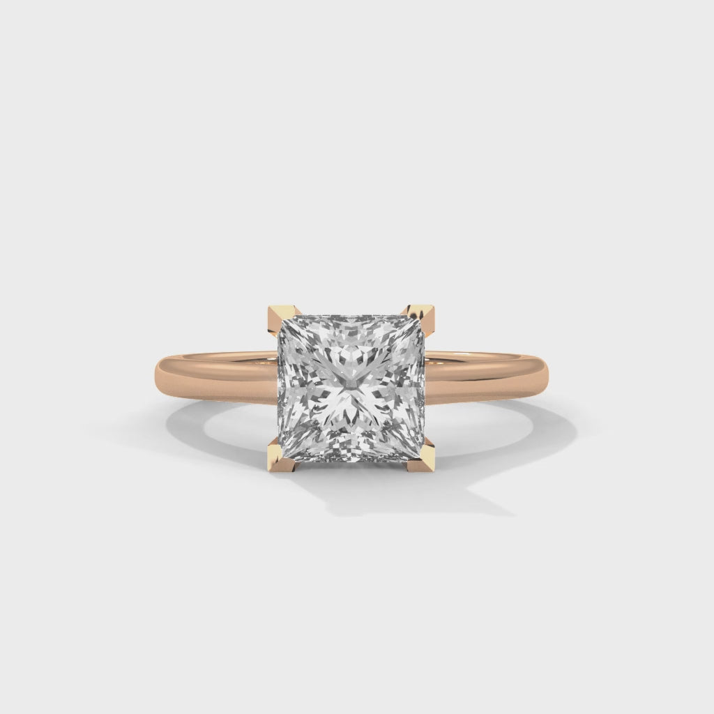 14K Rose Gold 18K Rose Gold Princess