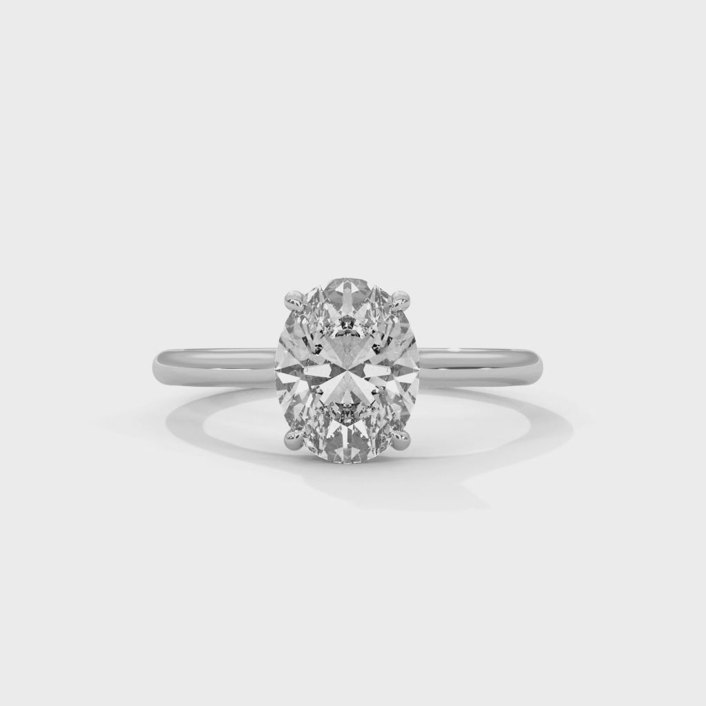 14K White Gold 18K White Gold Platinum Oval
