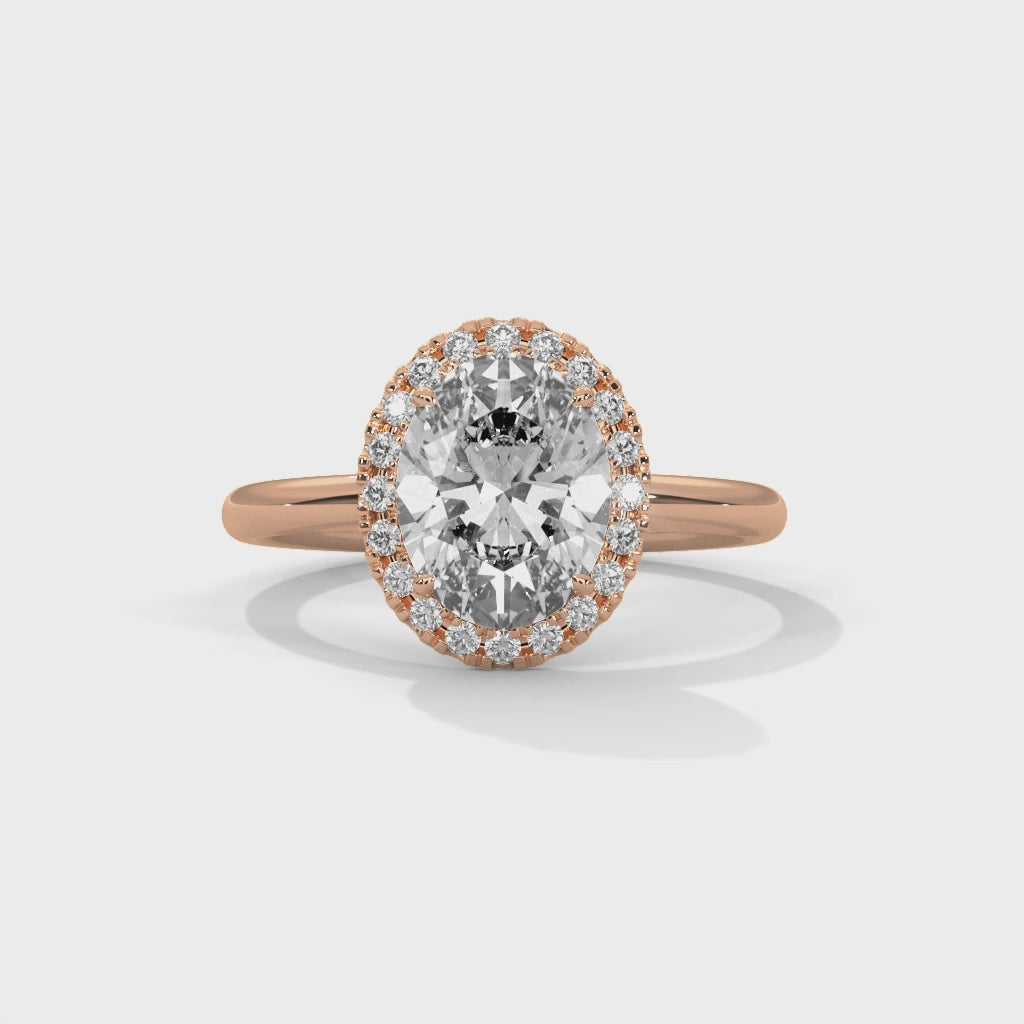 14K Rose Gold 18K Rose Gold Oval