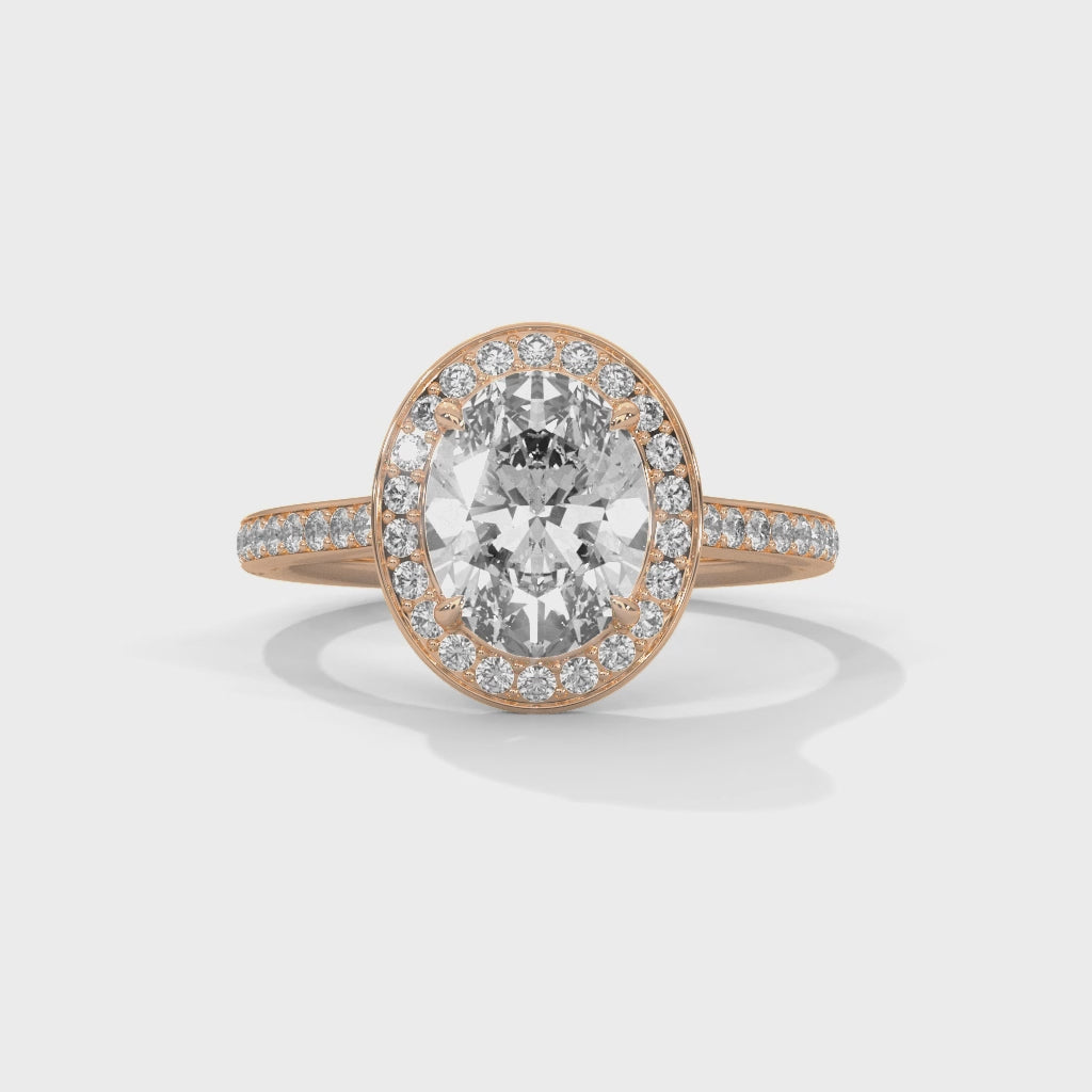 14K Rose Gold 18K Rose Gold Oval