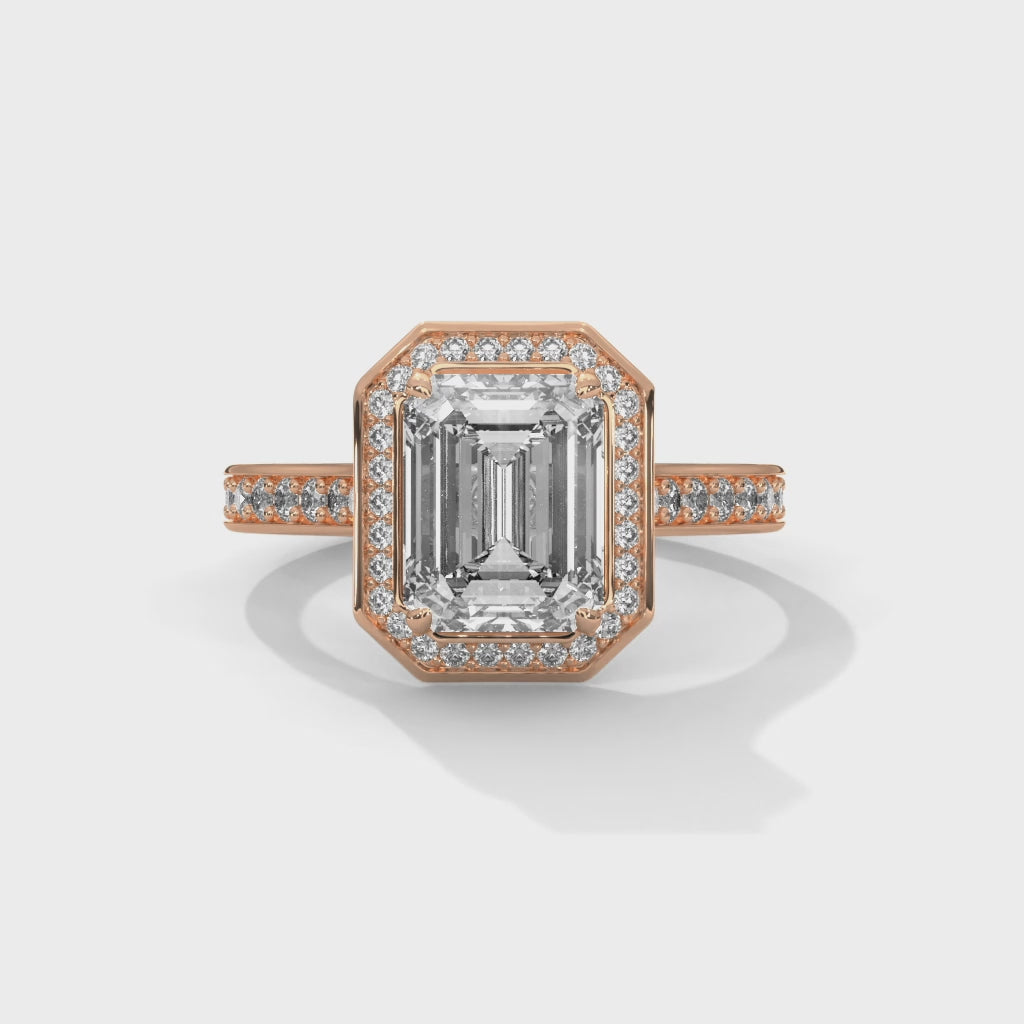 14K Rose Gold 18K Rose Gold Emerald