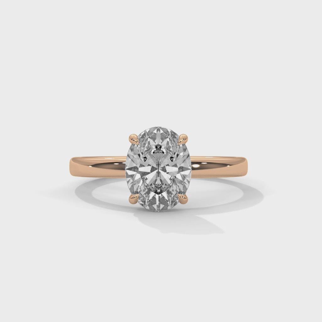 14K Rose Gold 18K Rose Gold Oval