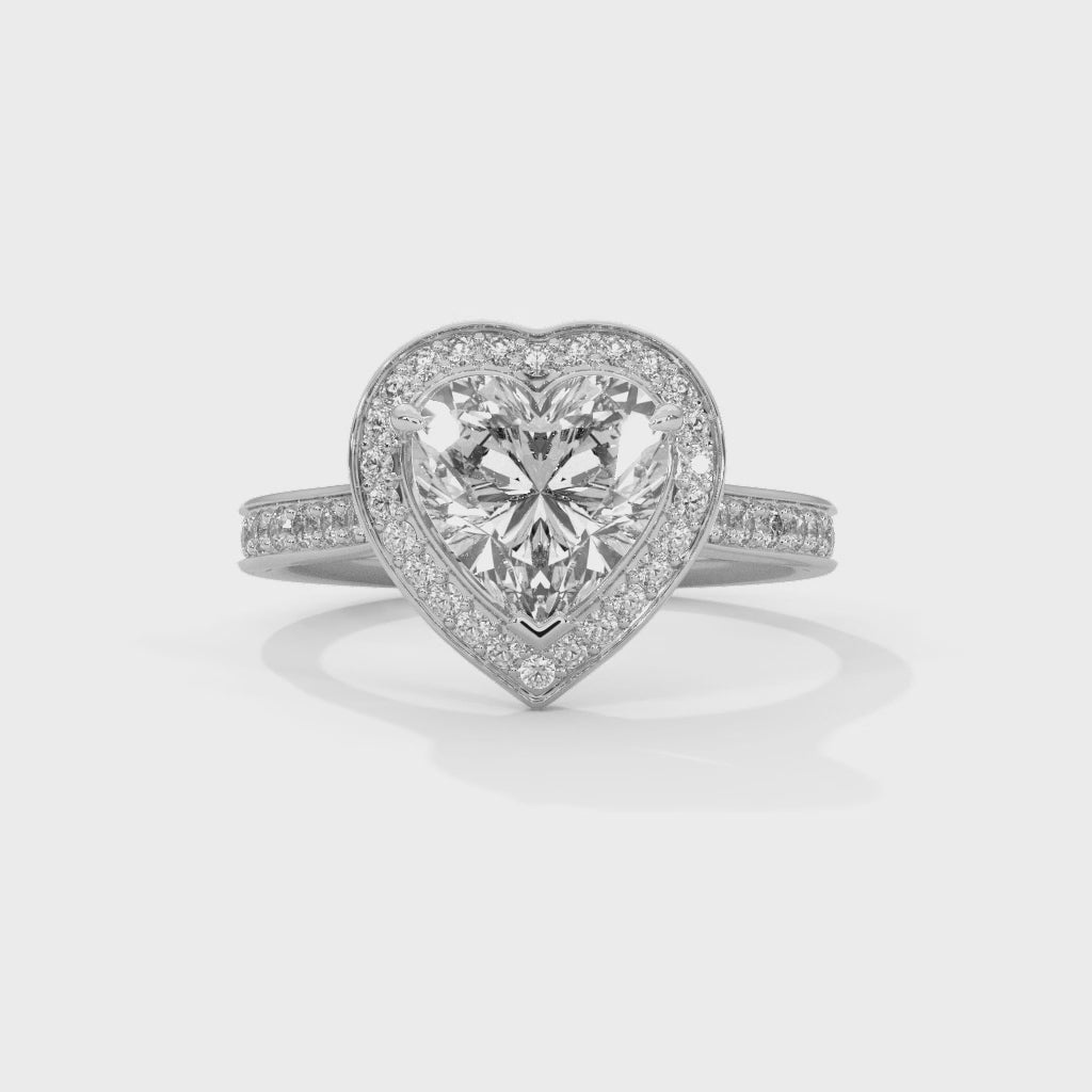 14K White Gold 18K White Gold Platinum Heart