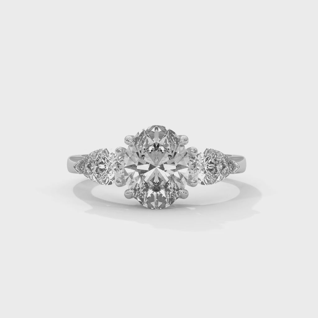 14K White Gold 18K White Gold Platinum Oval