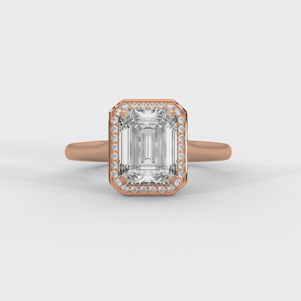 14K Rose Gold 18K Rose Gold Emerald