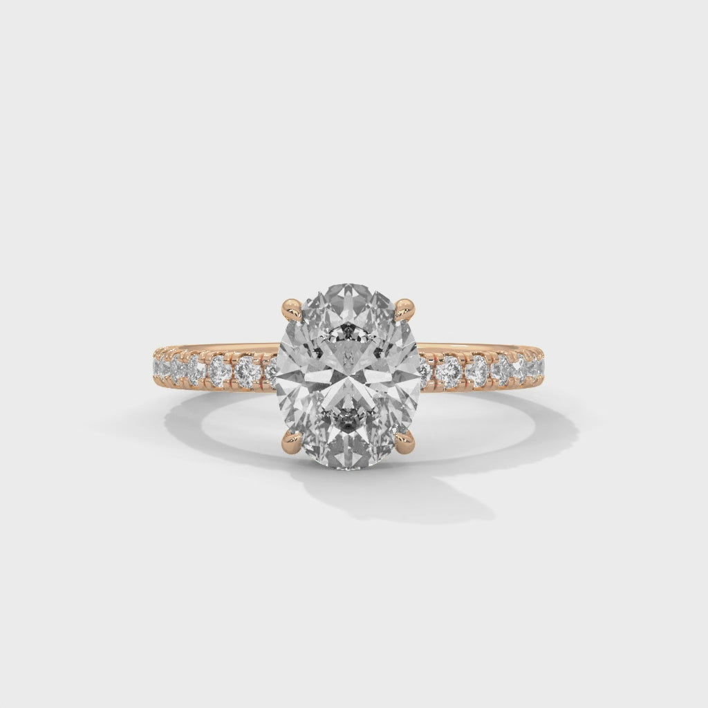 14K Rose Gold 18K Rose Gold Oval