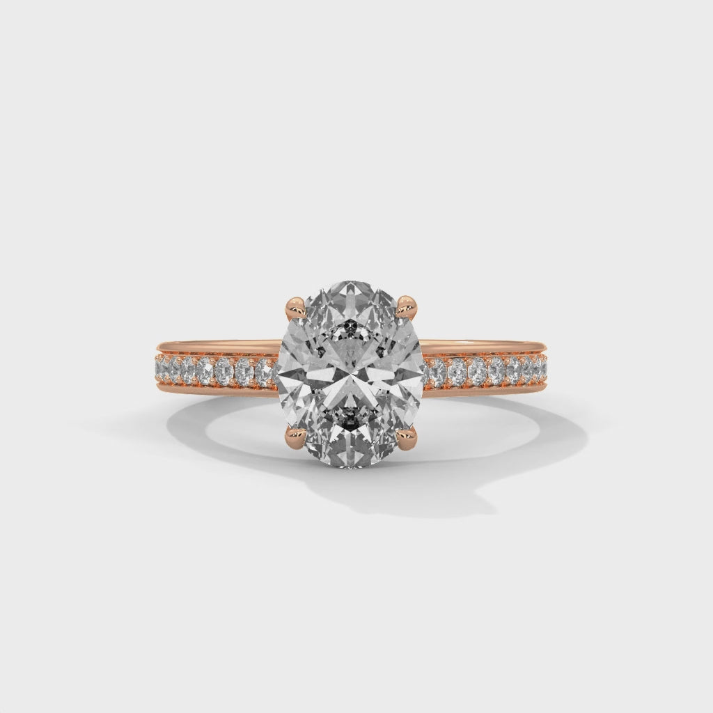 14K Rose Gold 18K Rose Gold Oval