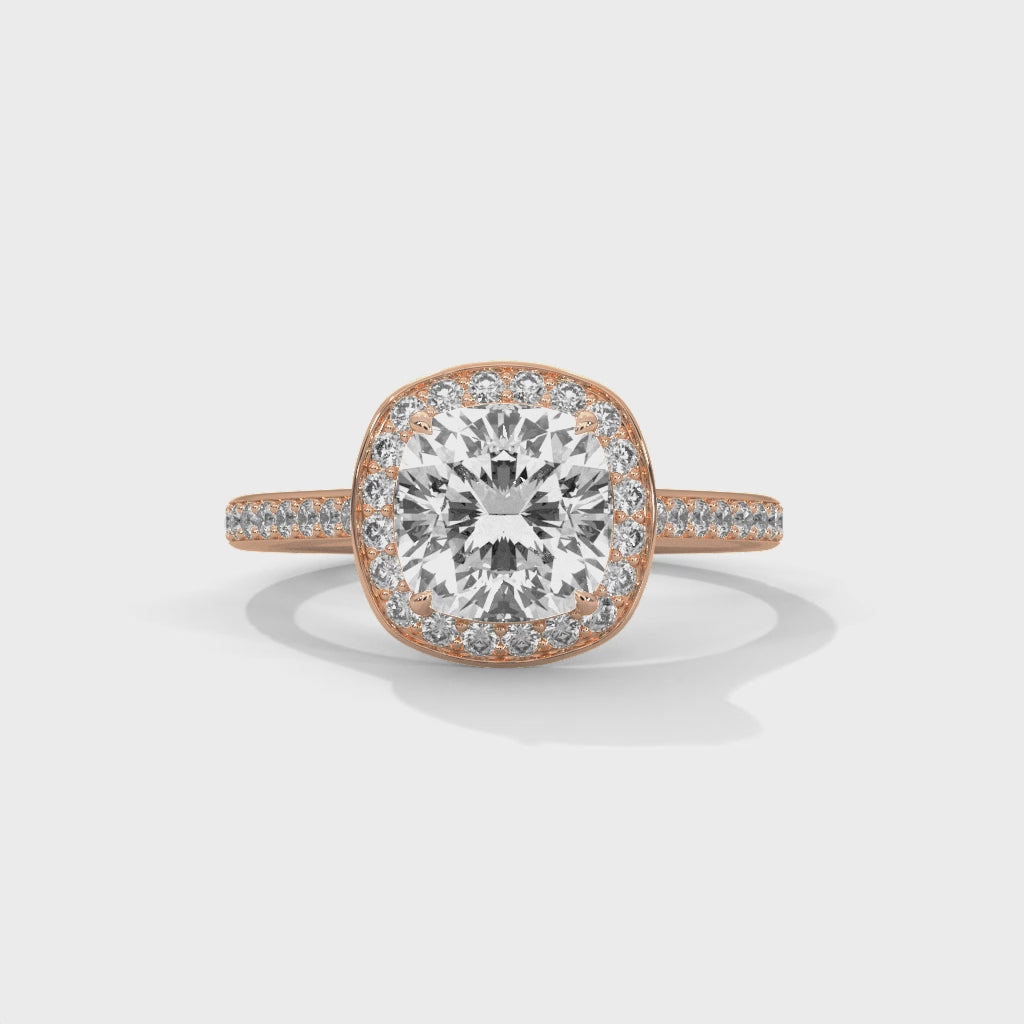 14K Rose Gold 18K Rose Gold Cushion