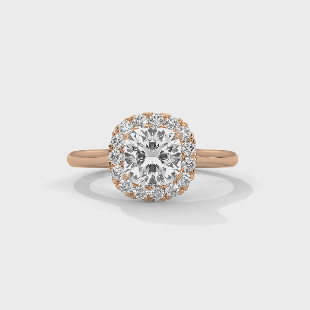 14K Rose Gold 18K Rose Gold Cushion