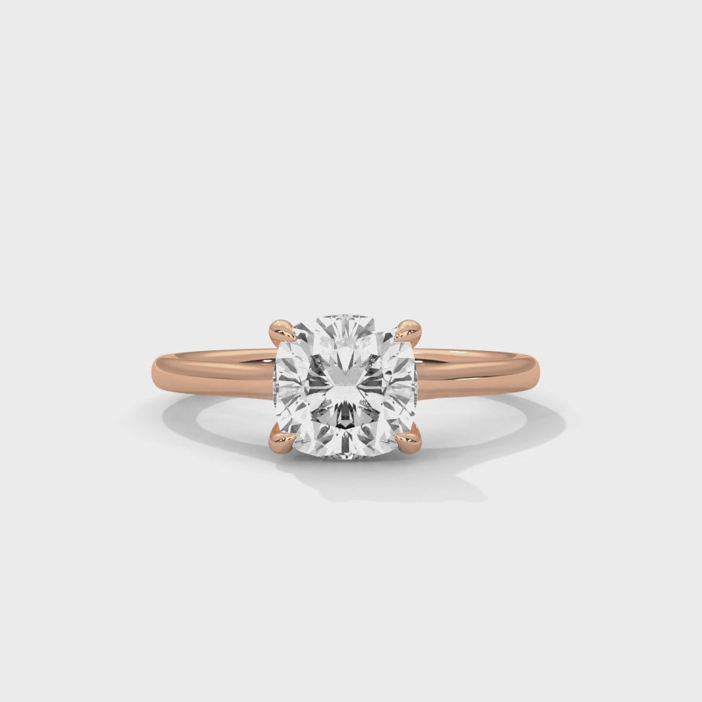 14K Rose Gold 18K Rose Gold Cushion