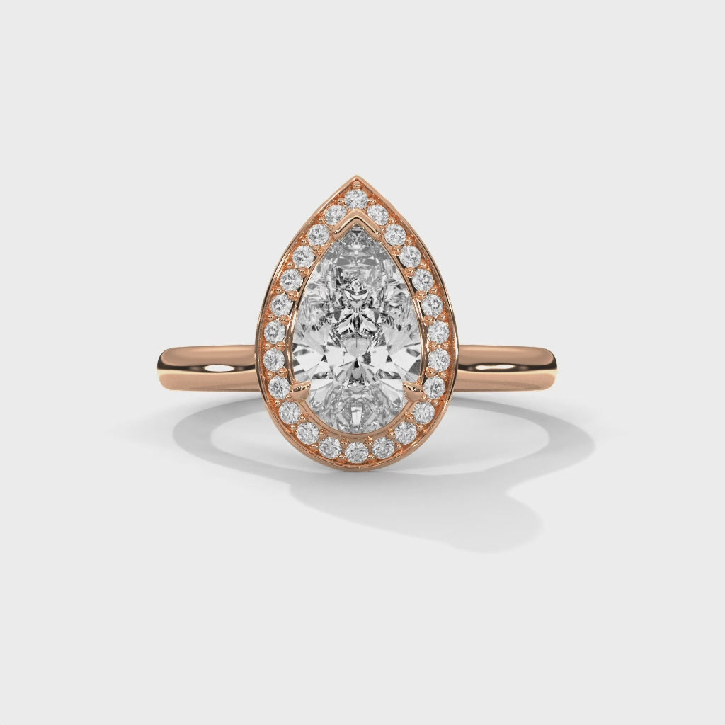 14K Rose Gold 18K Rose Gold Pear