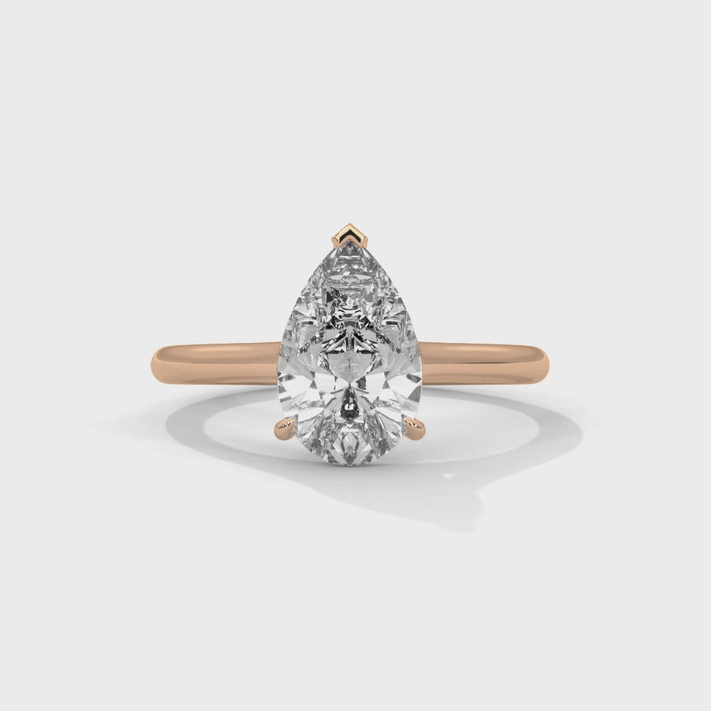14K Rose Gold 18K Rose Gold Pear
