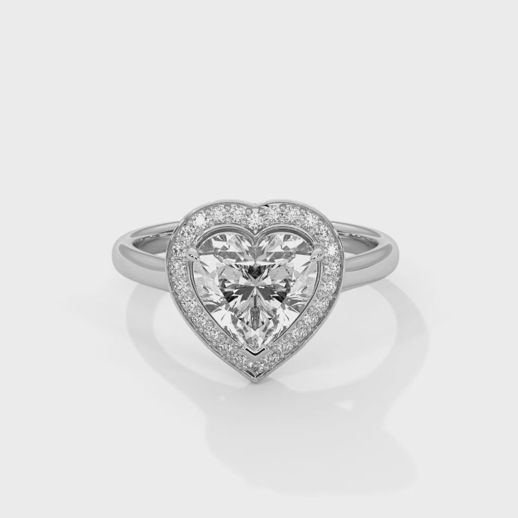 14K White Gold 18K White Gold Platinum Heart